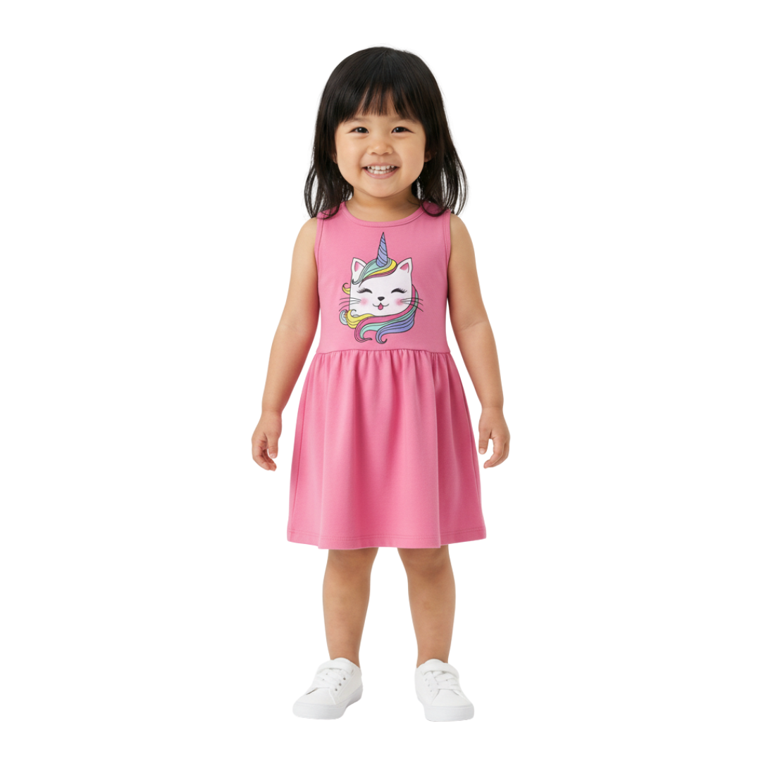 Kαλοκαιρινό Αμάνικο Φόρεμα Ροζ Τrax 49244-6 - Trax - MyHouseandKids
