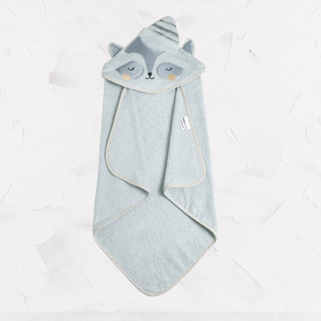 Kαπα Βρεφική Sleepy Racoon Nima 75x75 Mπλε - Nima - MyHouseandKids