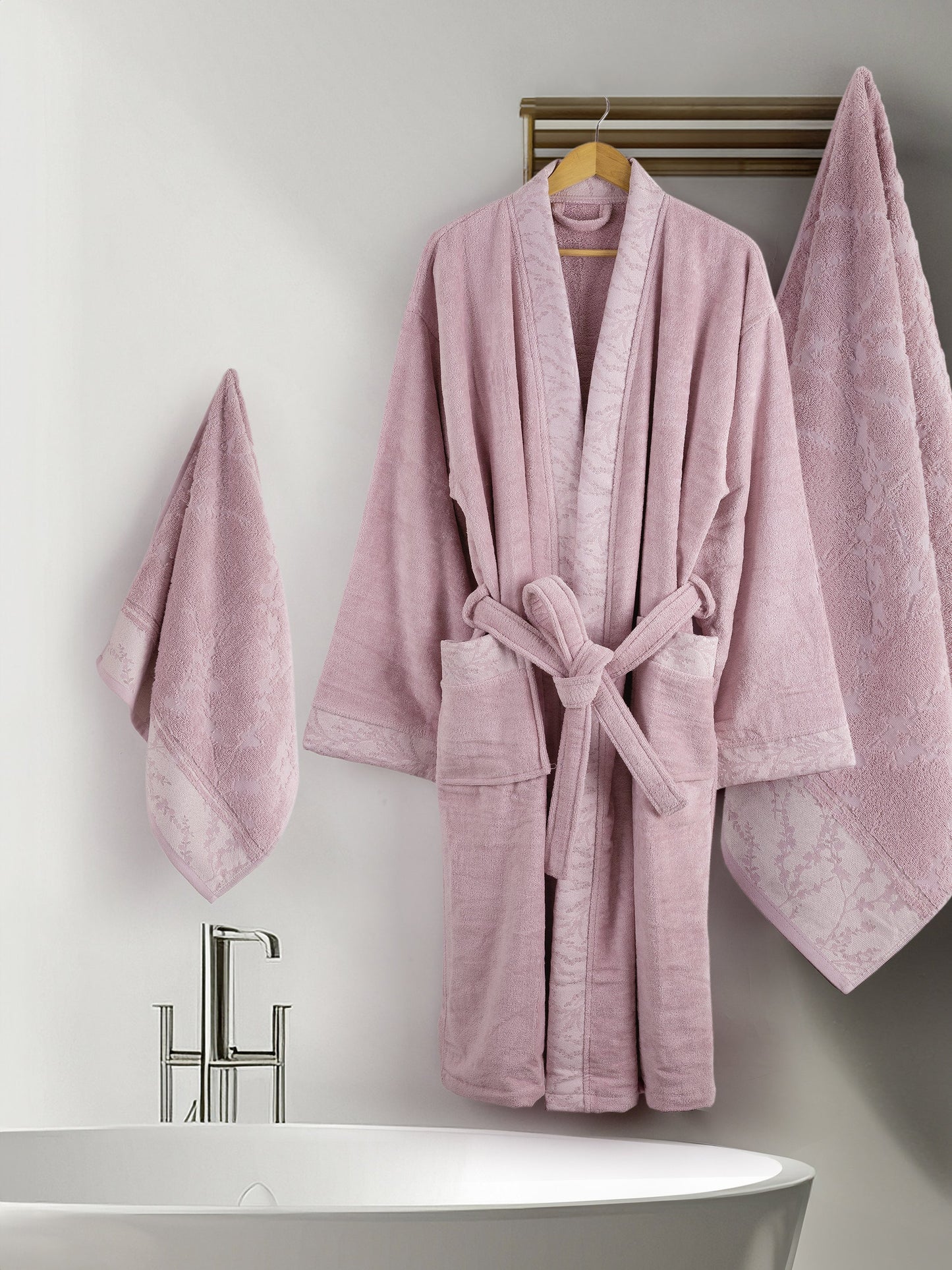 Μπουρνούζι Kimono - Large - Inverno Pink
