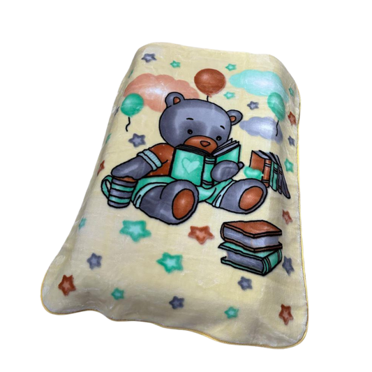 Koυβέρτα Βρεφική Κούνιας Βελουτε Πολυτελείας Κίτρινη 110x140cm - Dimcol - MyHouseandKids