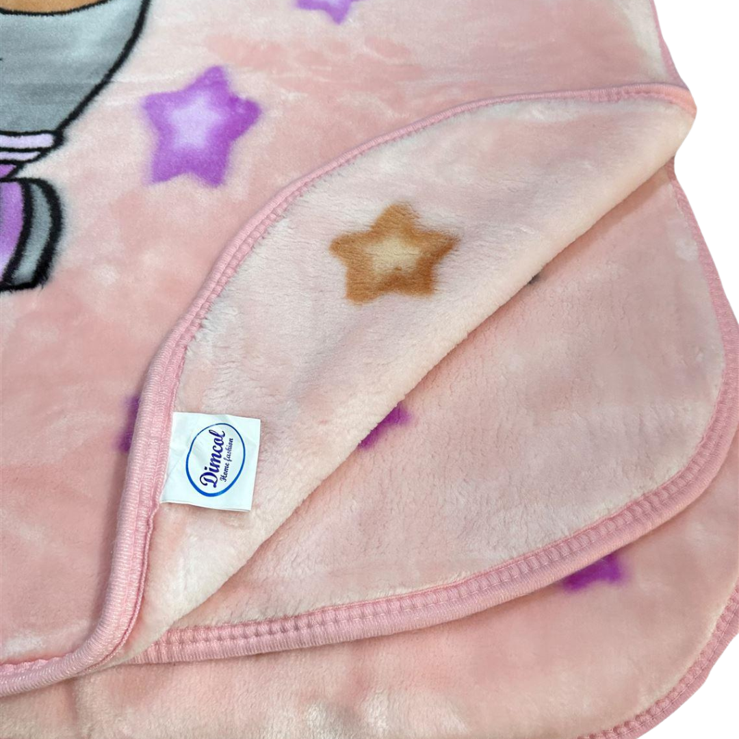 Koυβέρτα  Βρεφική  Κούνιας Βελουτε Πολυτελείας Ροζ 110x140cm - Dimcol - MyHouseandKids