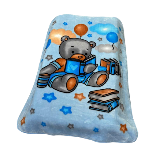 Koυβέρτα  Βρεφική  Κούνιας Βελουτε Πολυτελείας Mπλε 110x140cm -  Dimcol - MyHouseandKids