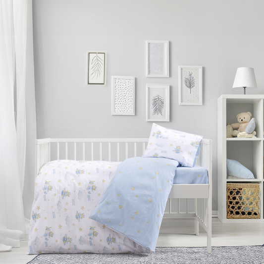 Παπλωματοθήκη Βρεφική Σετ με Μαξιλαροθήκη Σιέλ - Kocoon - MyHouseandKids