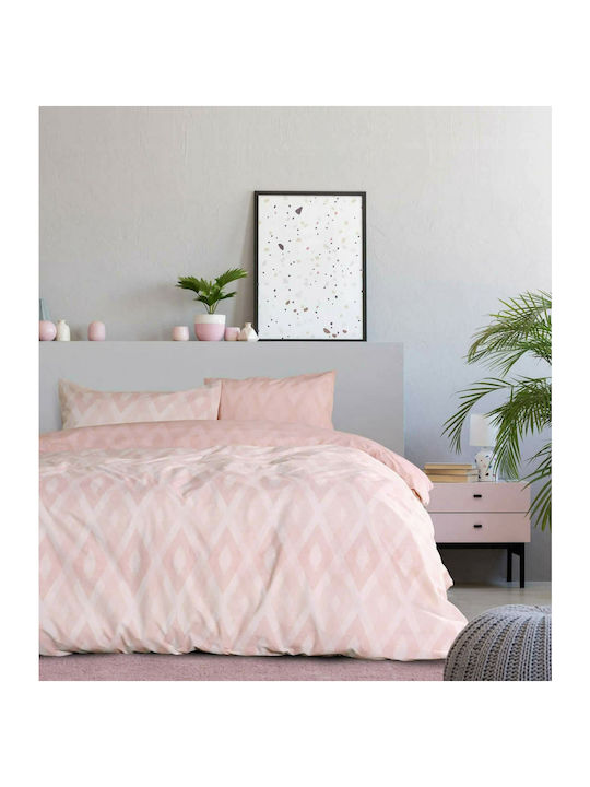 Κουβερλί Kocoon Μονό Rombus Pink 160x245cm - NimaHome - Kocoon - MyHouseandKids