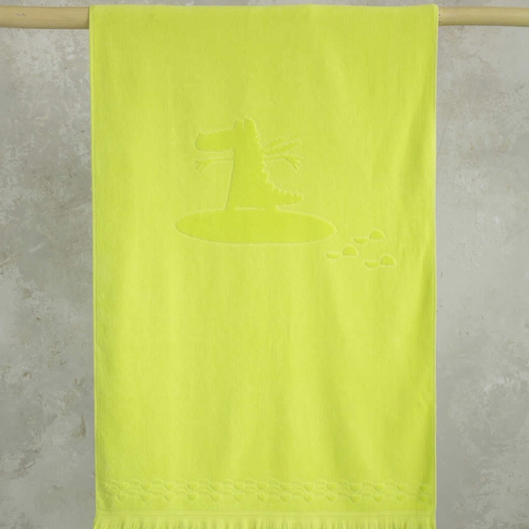 Πετσέτα Θαλάσσης Light Green Surfing Jacquard - NimaHome - MyHouseandKids