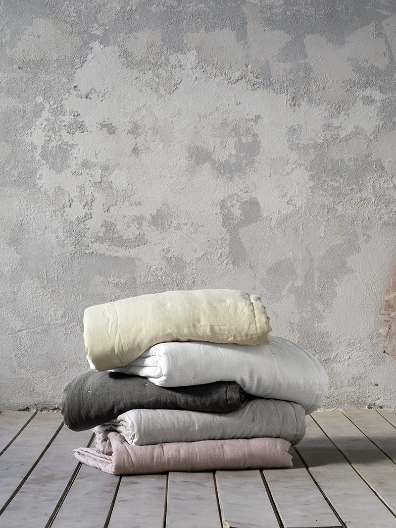Κουβερλί Γίγας Linen - White