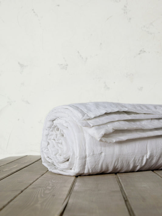 Κουβερλί Γίγας Linen - White