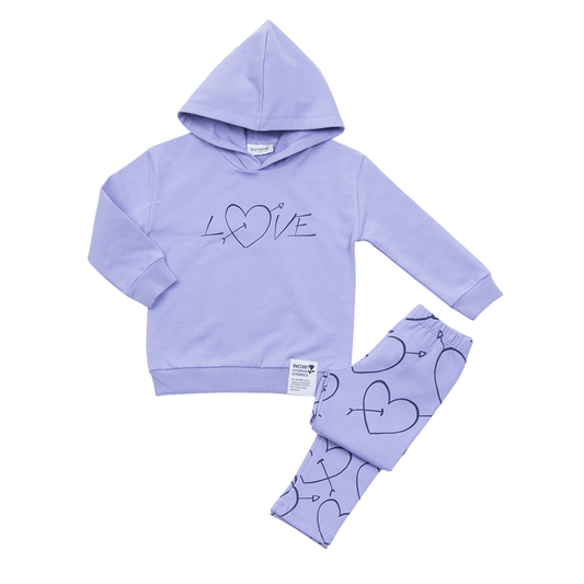 Σετ με κολάν Λιλά "Love"  - Trax - MyHouseandKids
