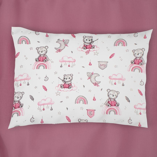 Mαξιλαροθηκη Βρεφικη 35x45cm Εμπριμε Αρκουδάκια 1 Τεμ 100% Cotton - Dimcol - MyHouseandKids