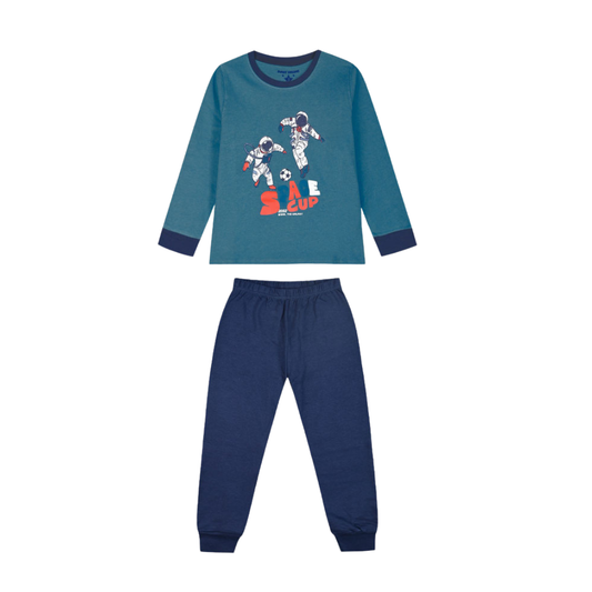 Πυζάμα βαμβακερή Mπλε - Energiers - MyHouseandKids