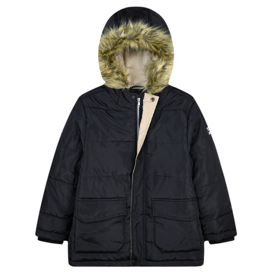 Mπουφάν Αδιάβροχο Μαύρο Με Κουκούλα - Energiers - MyHouseandKids