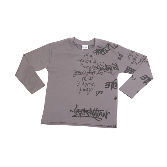 Mπλούζα Μακρυμάνικη Γκρι - Trax - MyHouseandKids