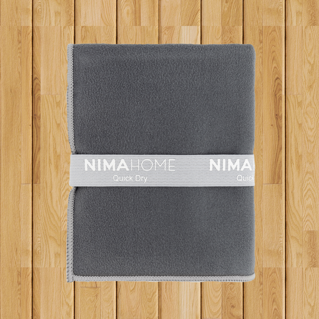 Πετσέτα Γυμναστηριου Microfiber 90x50cm Dark Gray - Nima - MyHouseandKids