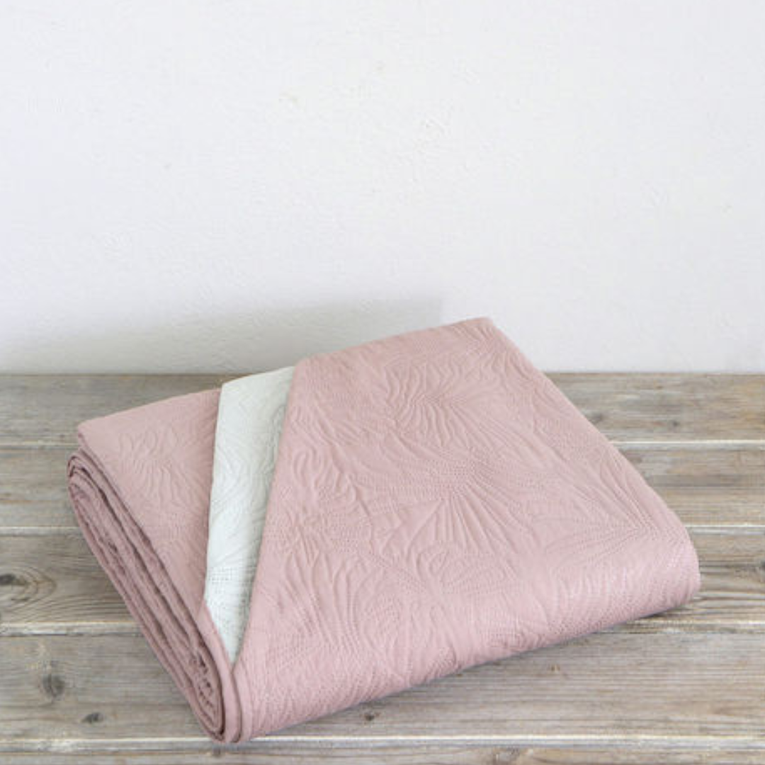 Κουβερλί Μονό Microfiber Light Beige / Rose Pink 160x240cm - Nima- MyHouseandKids