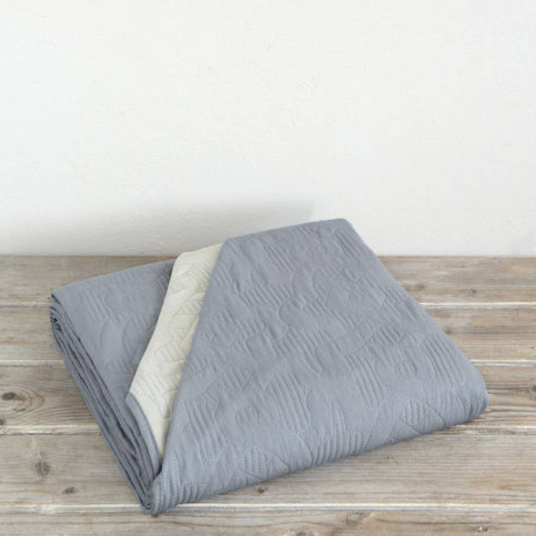 Κουβερλί Υπέρδιπλο Microfiber Oat Beige / Medium Gray 220x240cm - Nima - MyHouseandKids