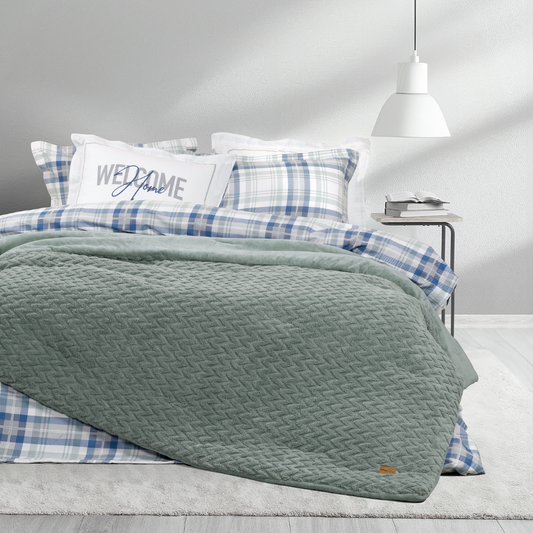 Κουβερτοπάπλωμα Ημίδιπλο Χακί Muffle NimaHome 180x240cm - NimaHome - MyHouseandKids