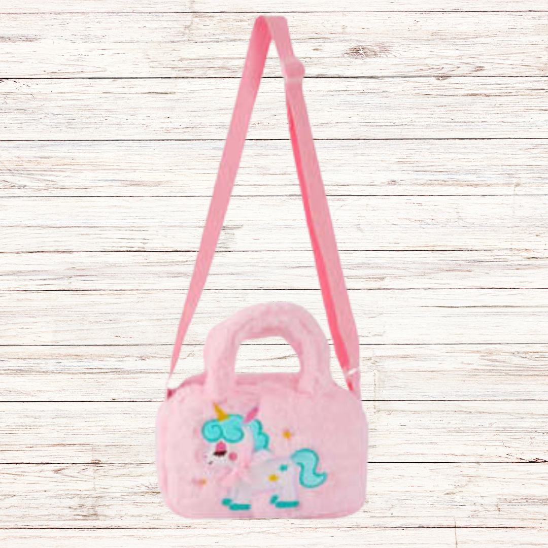 Τσαντάκι Βελουτέ  Ροζ - MyHouseandKids