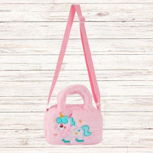 Τσαντάκι Βελουτέ  Ροζ - MyHouseandKids