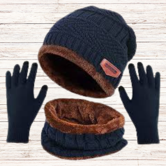 Σκουφακι με Λαιμο Μπλε και Γάντια - MyHouseandKids