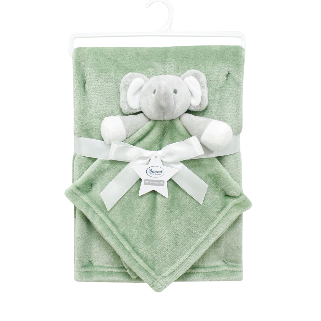 Nάνι Πανακι Παρηγοριας & Κουβερτάκι Fleece Πράσινο 75x100cm - Dimcol - MyHouseandKids