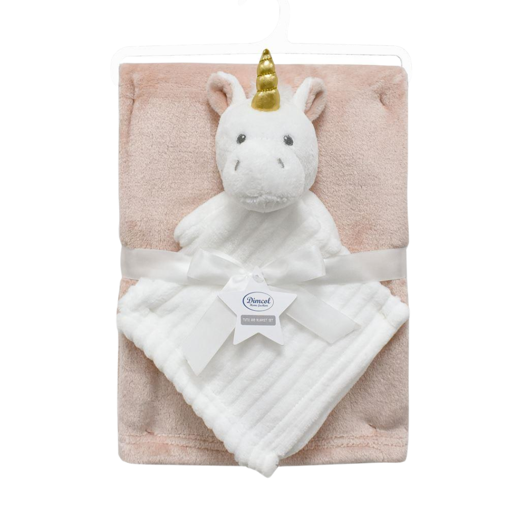 Nάνι Πανακι Παρηγοριας & Κουβερτάκι Fleece Ροζ 75x100cm - Dimcol - MyHouseandKids