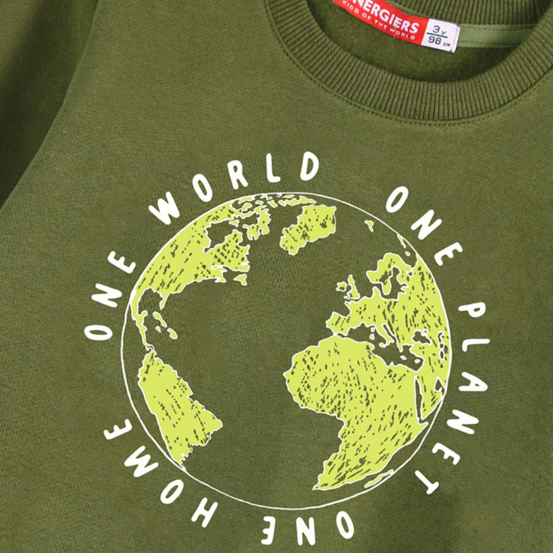 Φόρμα Φούτερ Γκρι "Οne World, One Planet" - Energiers - MyHouseandKids
