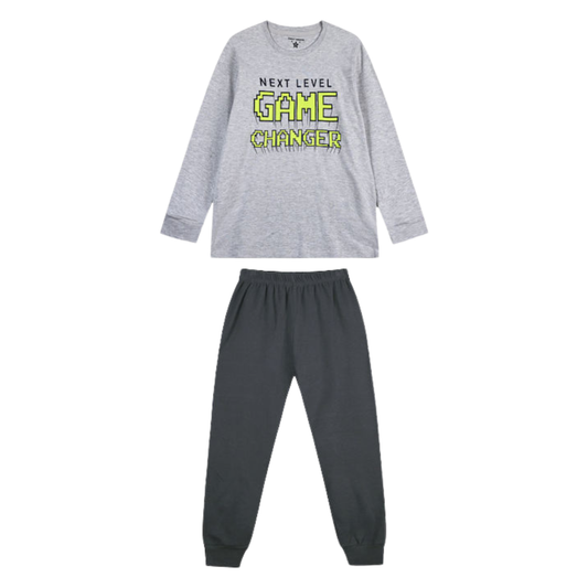 Πυζάμα Βαμβακερή Ανθρακί - Εnergiers - MyHouseandKids