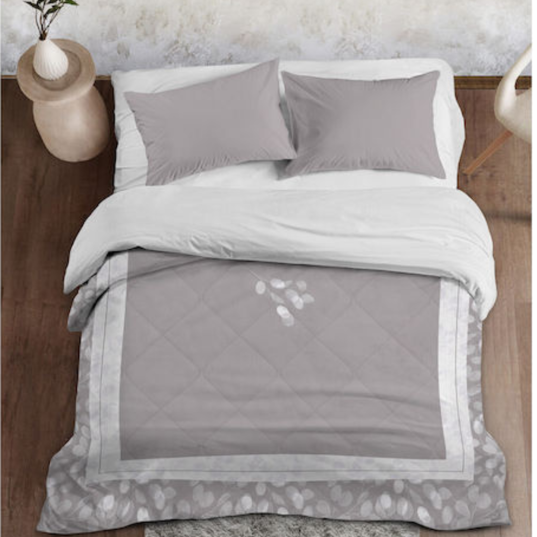 Πάπλωμα Μονό Nevena Grey 160x240εκ. - NimaHome - MyHouseandKids