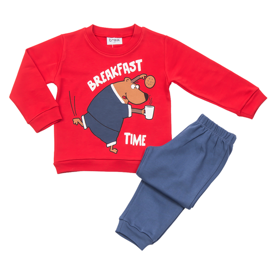 Πυζάμα Βαμβακερή Κoκκινό - Trax - MyHouseandKids