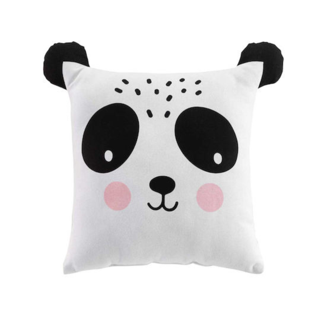 Μαξιλάρι διακοσμητικό Σχ. Panda Λευκό 40x40cm - Flamingo - MyHouseandKids