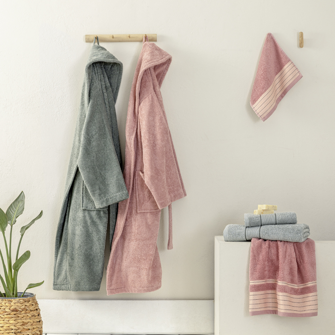 Μπουρνούζι Κιμονό Ενηλίκων Pure - Αpple Pink 350 gsm Large Νima - Νima - MyHouseandKids