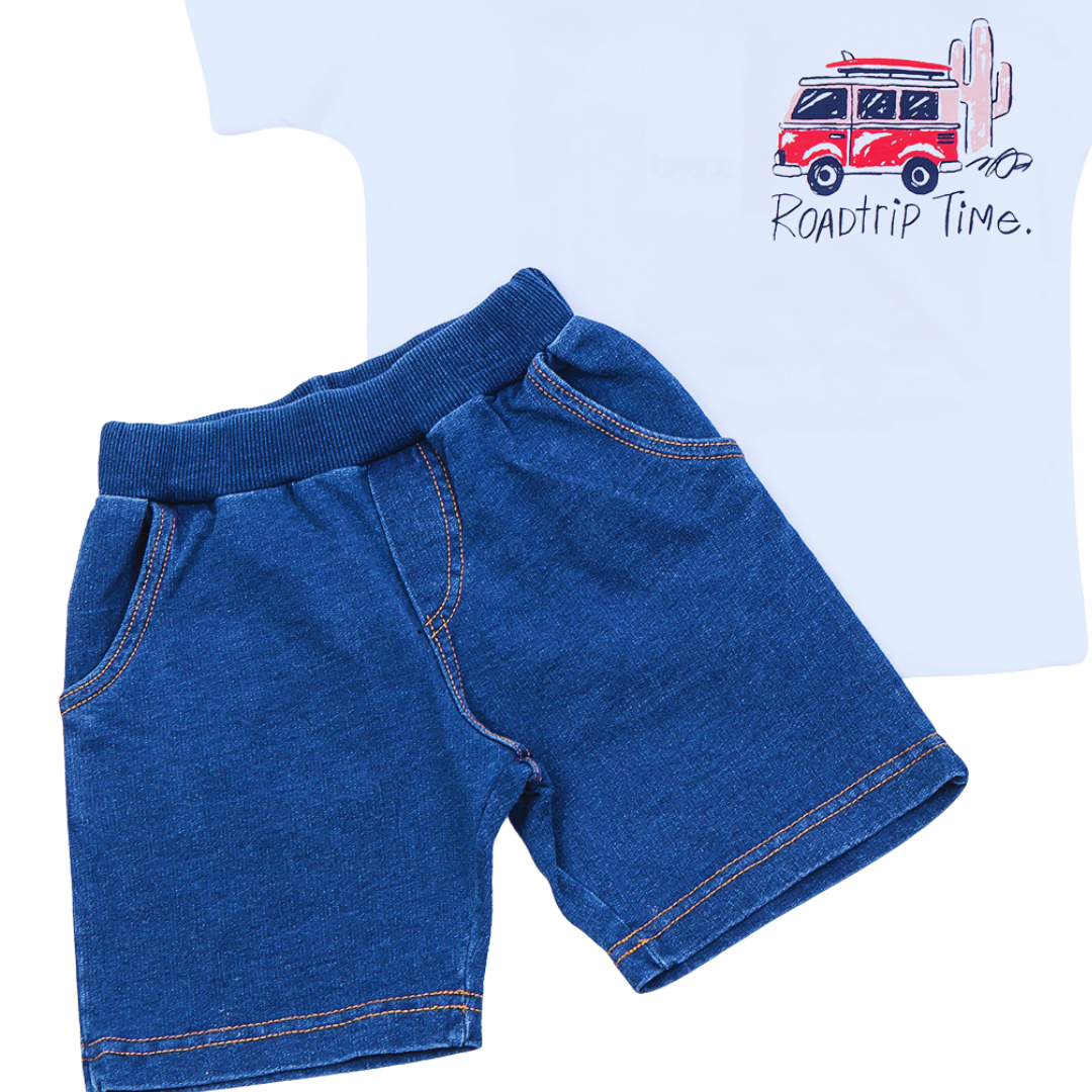 Σετ με Τζήν Σορτσάκι "Roadtrip Time" - Trax - MyHouseandKids