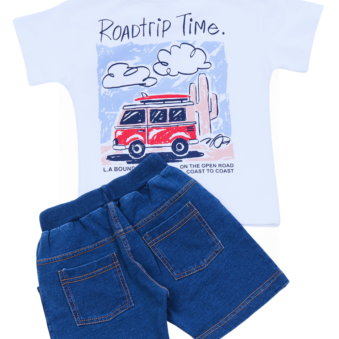 Σετ με Τζήν Σορτσάκι "Roadtrip Time" - Trax - MyHouseandKids