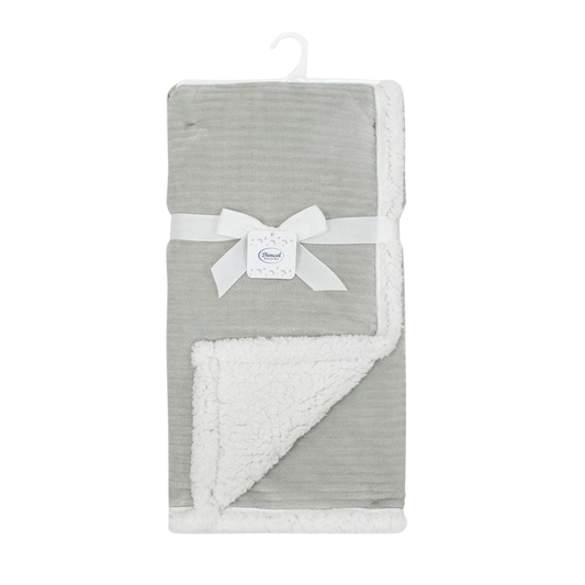 Κουβερτακι Sherpa Jacquard 70x100cm Γκρι  420 gsm - Dimcol - MyHouseandKids