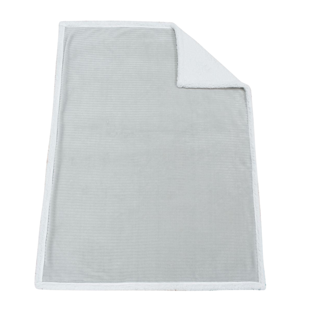 Κουβερτακι Sherpa Jacquard 70x100cm Γκρι  420 gsm - Dimcol - MyHouseandKids