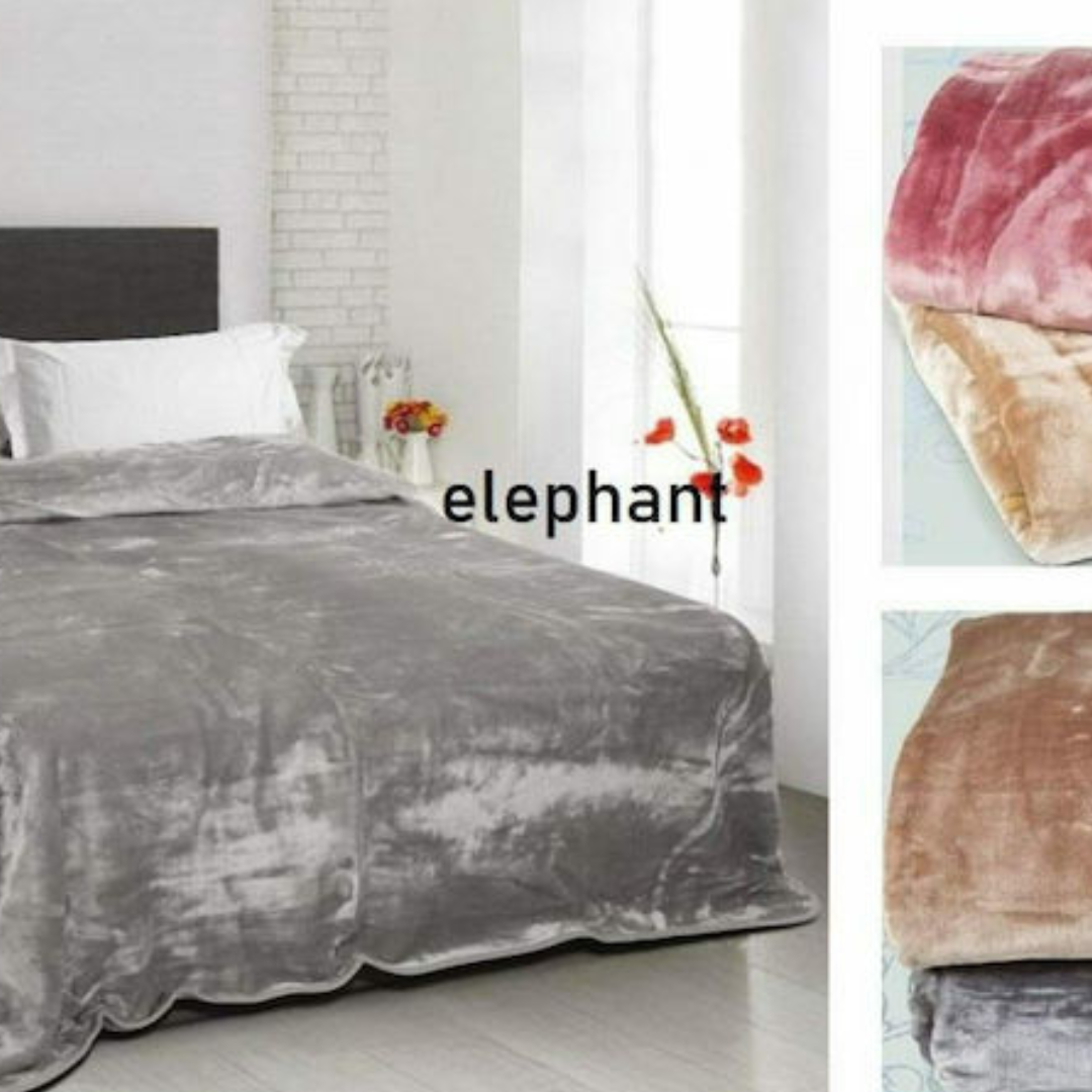 Κουβέρτα Βελουτέ Soft Velvet 160x220εκ. Elephant - MyHouseandKids