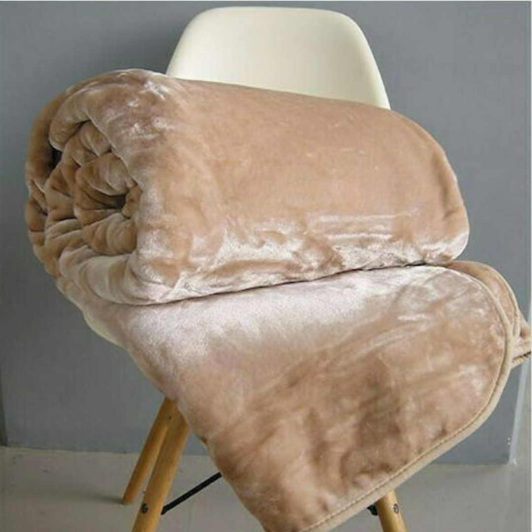 Κουβέρτα Βελουτέ Soft Velvet  Υπέρδιπλη 220x240εκ. Mocca - Flamingo - MyHouseandKids