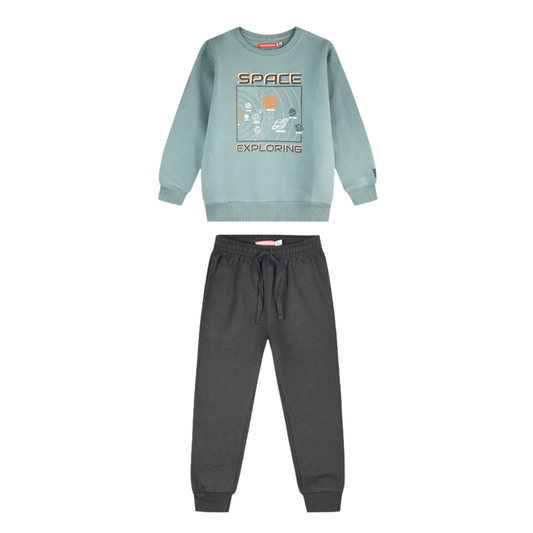 Φόρμα Φούτερ Πράσινο "Space Exploring" - Energiers - MyHouseandKids