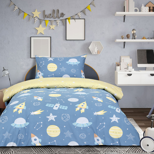 Σετ Σεντόνια Μονά Με Λάστιχο "Space" - Nima - Kocoon - MyHouseandKids