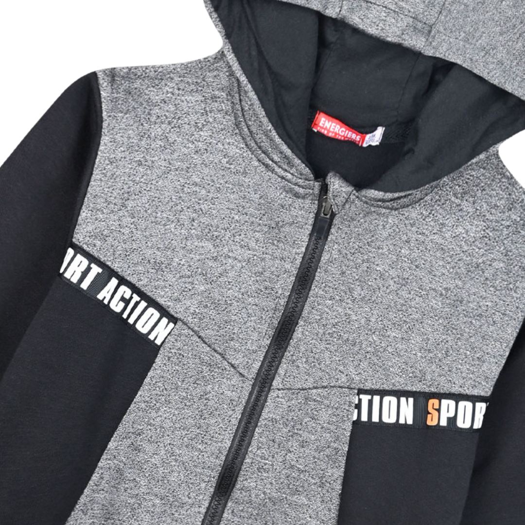 Φόρμα Φούτερ Μαύρο "Sport Action" - Energiers - MyHouseandKids