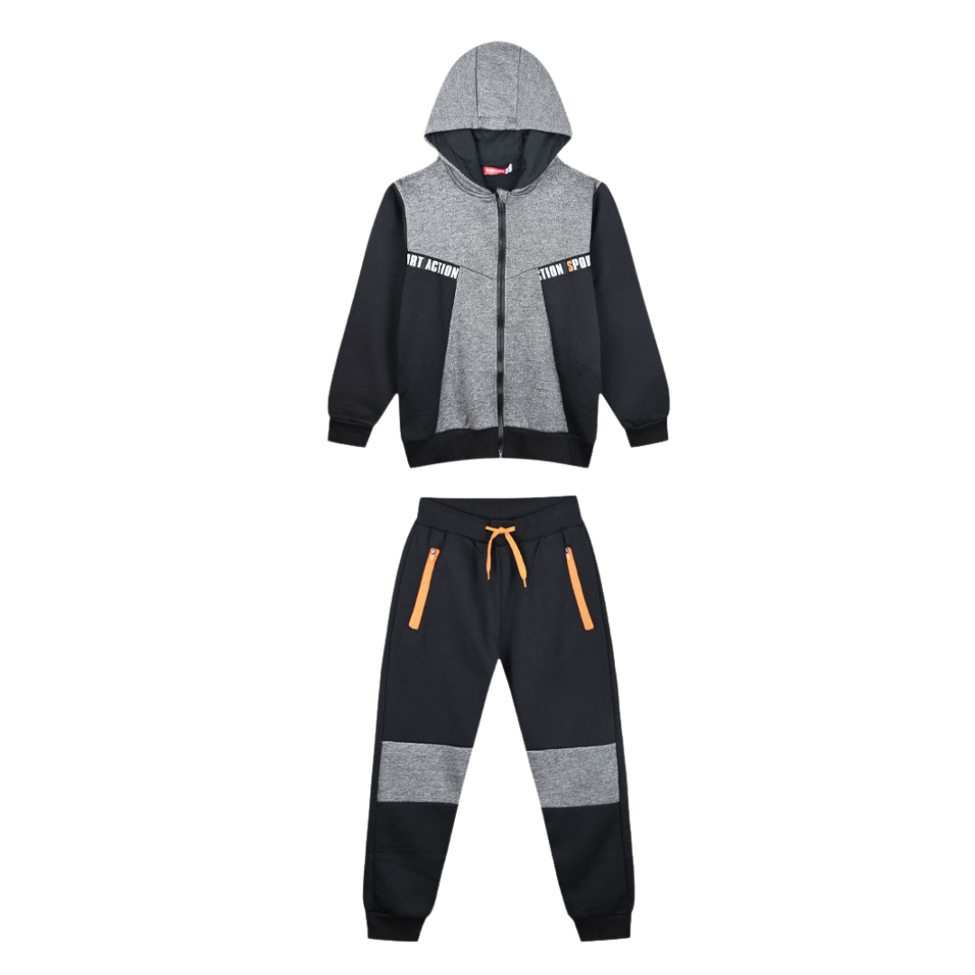 Φόρμα Φούτερ Μαύρο "Sport Action" - Energiers - MyHouseandKids