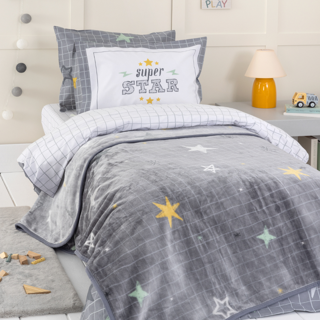 Κουβέρτα Βελουτέ Γκρι Starlight Nima Home - Nima - MyHouseandKids