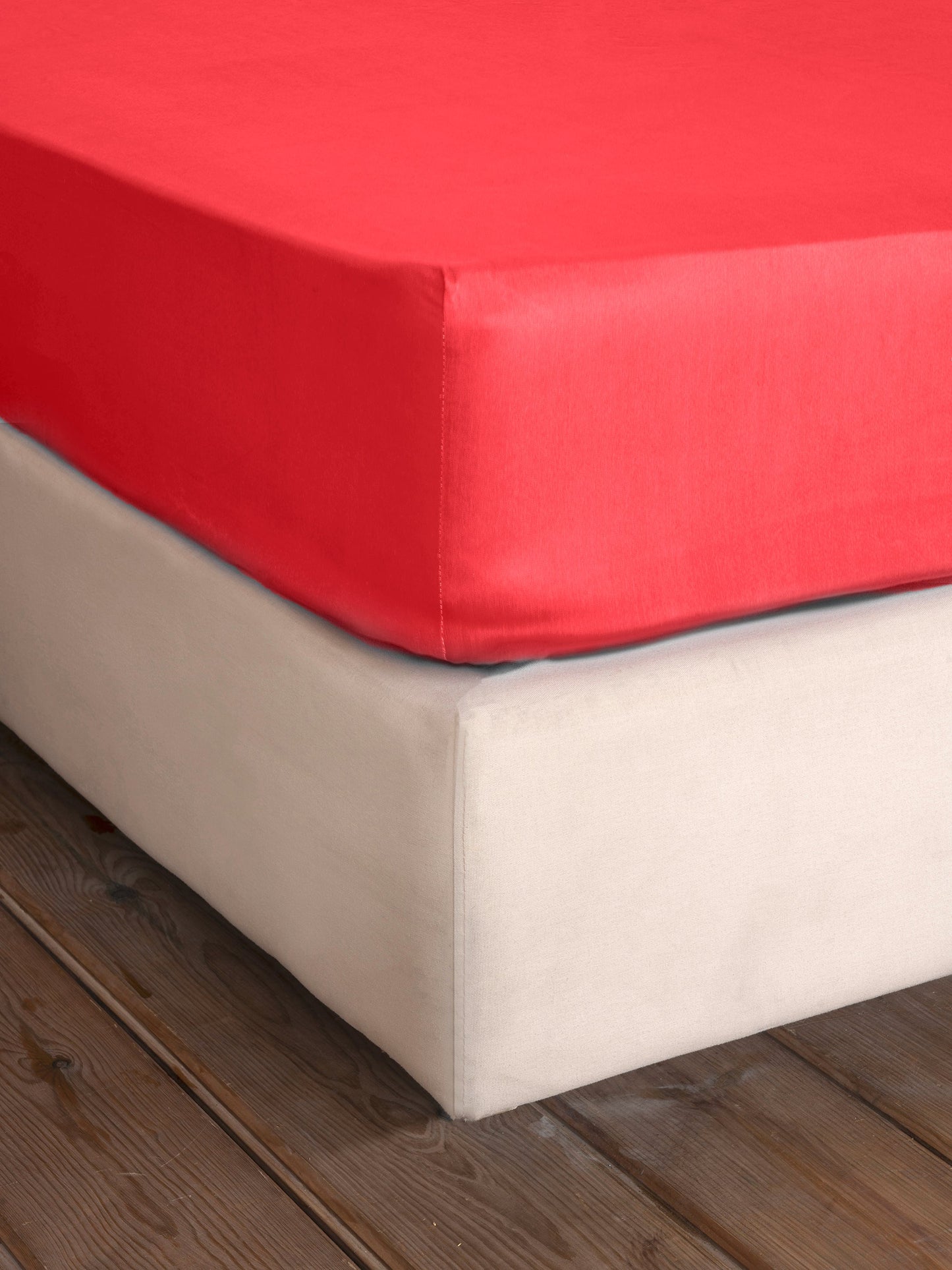 Σεντόνι Γίγας με Λάστιχο Superior Satin - Red