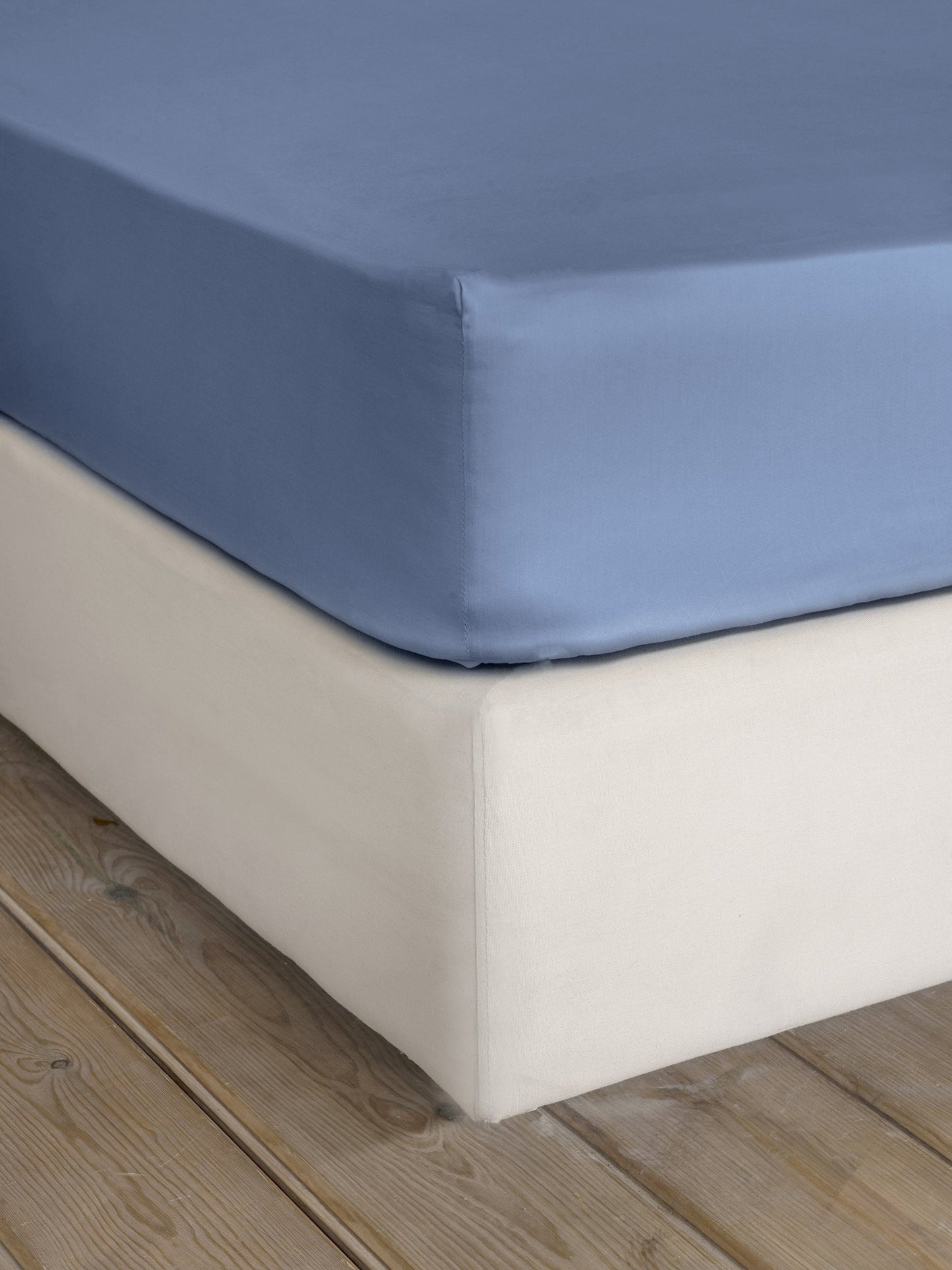 Σεντόνι Μονό με Λάστιχο Superior Satin - Shadow Blue