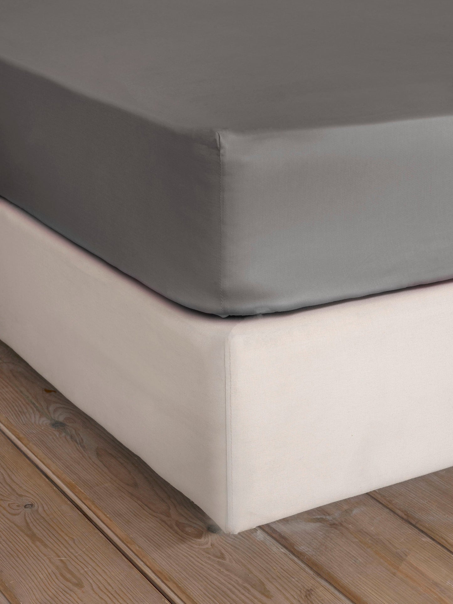 Σεντόνι Γίγας με Λάστιχο Superior Satin - Shadow Gray