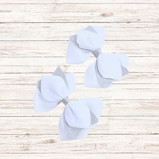 Tσιμπιδάκια Λευκό - Ασημί Glitter - MyHouseandKids