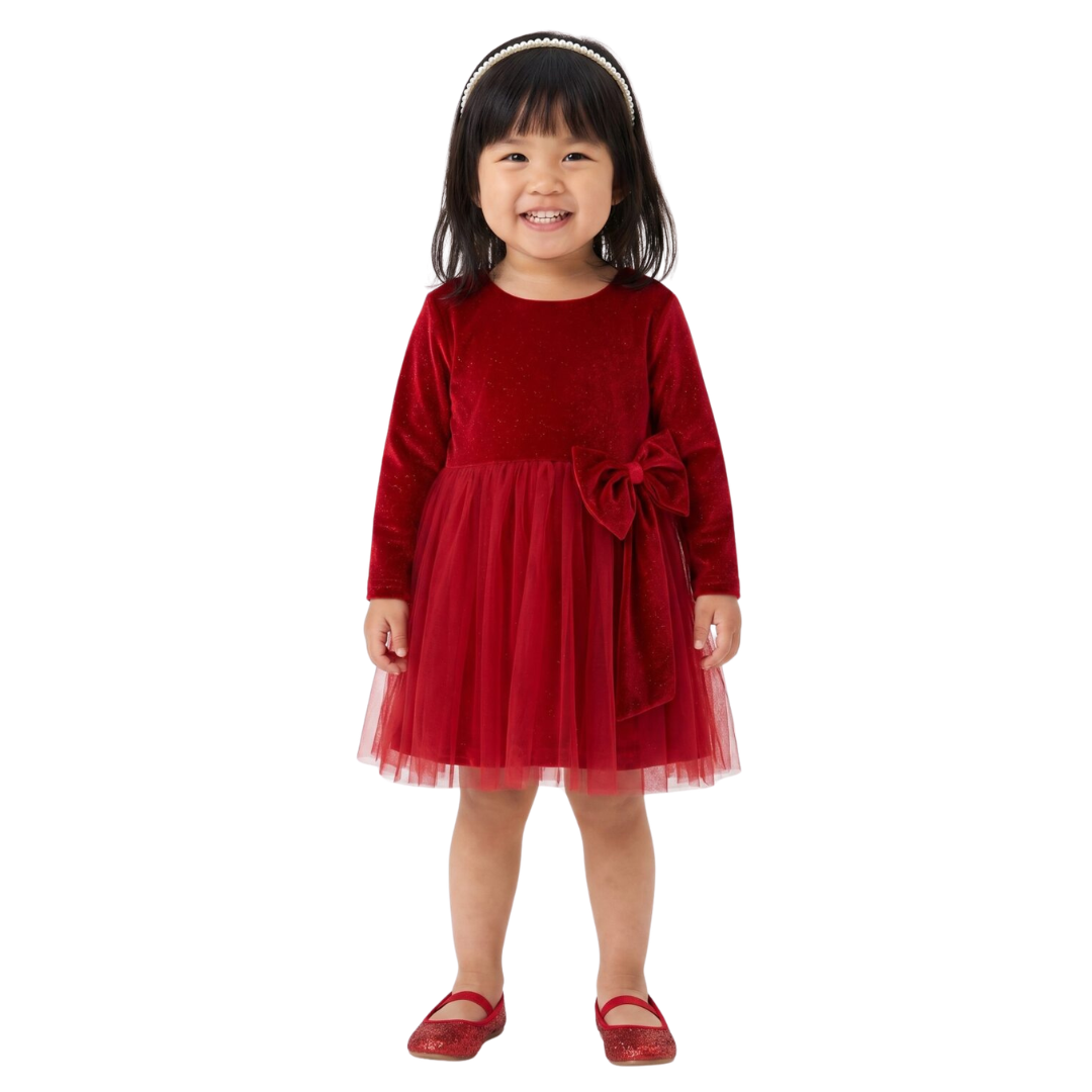 Φόρεμα Χειμερινό Μπορντό Trax 50742 + Στέκα - Trax - MyHouseandKids