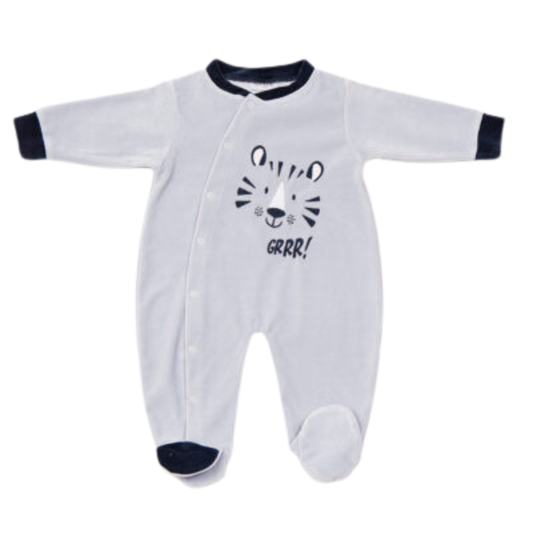 Βρεφικό Φορμάκι Βελουτέ Γκρι - Trax - MyHouseandKids