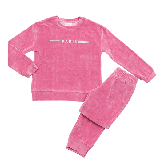 Φόρμα Βελουτέ Ροζ - Trax - MyHouseandKids
