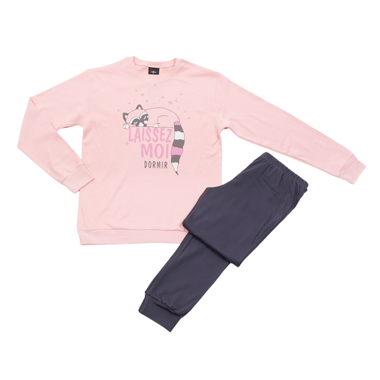 Πυζάμα Βαμβακερή Ροζ - Trax - MyHouseandKids
